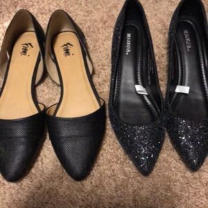 SOLD Size 8 Black Flats Bundle